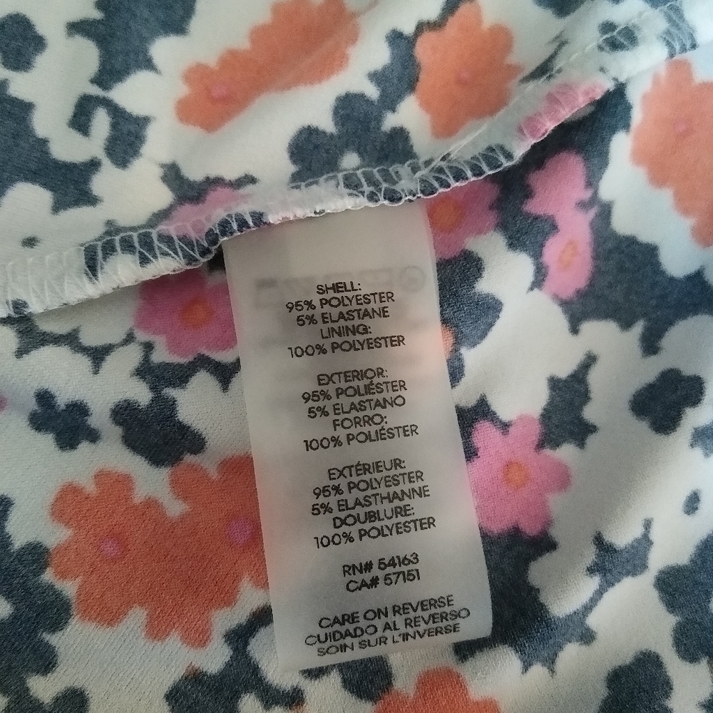 Tommy Hilfiger Floral Wrap Dress Sleeveless V-Neck Fit & Flare Pink Orange Sz 6 - Picture 12 of 12